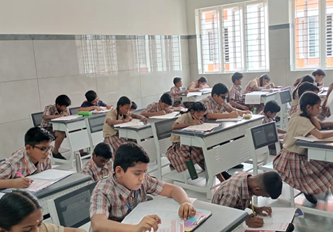 Senthil  Group of Institutions Conduct Olympiads every year. For the academic exam year 2023-24 Olympiad exam Conducted at Senthil Matric school with a healthy participation of  children who had come with an aim to have  a platform for brushing their  learning abilities.