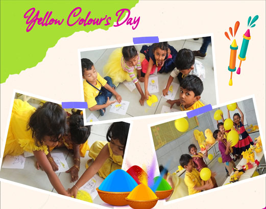 The kindergarten stars enthusiastically participated in the Yellow Colour Day celebration.