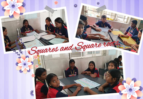 Squares and Square roots-Properties of  Square numbers, square  numbers from 1 to 20,square root value from 1to 20,which should be added and which should be subtracted from a given number to get the perfect square.