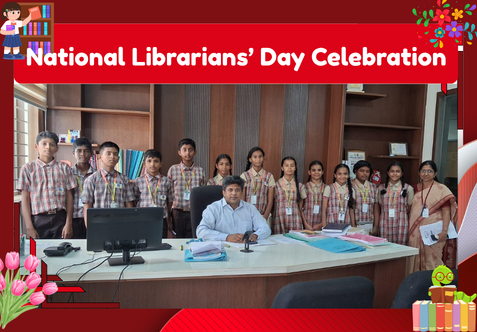 The Children of Senthil Matriculation Higher Secondary School, Category I to VIII, celebrated National Librarians’ Day with great enthusiasm and joy to honour Dr. S. R. Ranganathan, the Father of Library Science in India.The celebration commenced with a prayer and a special tribute to Dr. Ranganathan during the assembly. An inspirational speech was delivered by the President and Vice President of the Readers’ Club, highlighting the importance of books and reading in shaping young minds.