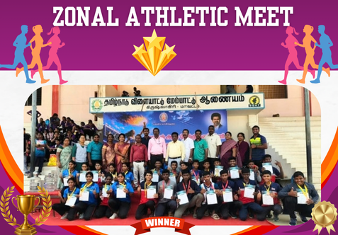 The Zonal Athletic Meet witnessed an impressive display of speed, strength, endurance, and sporting excellence by the students of SMHSS Krishnagiri. Our young athletes secured an outstanding 50 medals on Day 1, including 19 Gold, 10 Silver, and 21 Bronze medals. The students also excelled in individual and relay events, with multiple victories in the Under-14 and Under-17 categories.