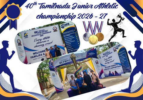 The 40th Tamil Nadu Junior Athletic Championship 2026–27 provided a wonderful platform for young athletes to showcase their talent and sporting spirit.