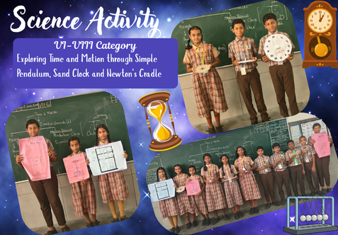The children of Class VII B  participated enthusiastically in the Science Activity by demonstrating scientific models and explaining their working principles.